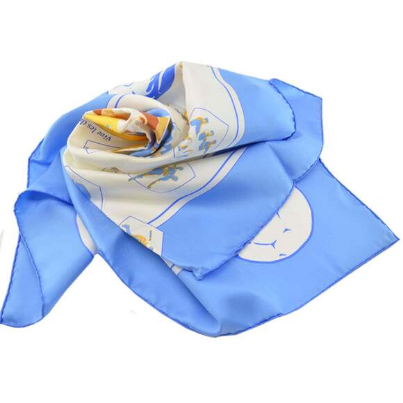 HERMES White Silk Scarf - Picture 3 of 5